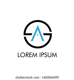 A initial letter with simple shape for fashion and business logo icon 