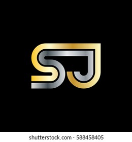 Initial Letter SJ Linked Design Logo