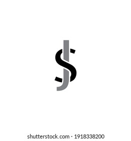 Initial letter sj logo design template Vector