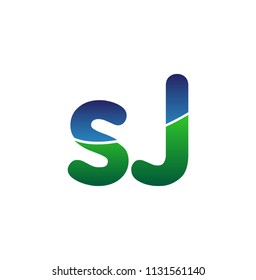 Initial Letter SJ Logo Lowercase, colorful logotype Modern and Simple Logo Design.