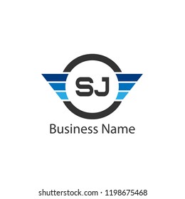 Initial Letter SJ Logo Template Design