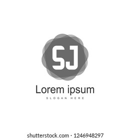 Initial letter SJ Logo template design. minimal letter logo design