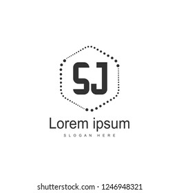 Initial letter SJ Logo template design. minimal letter logo design