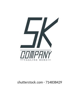 Initial Letter SK Design Logo Template