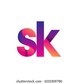 Initial Letter Sk Logo Lowercase Magenta Stock Vector (Royalty Free ...