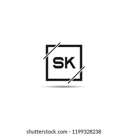 Initial Letter SK Logo Template Design