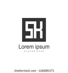 Initial Letter SK Logo Template Vector Design