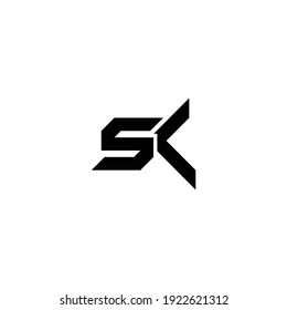Initial Letter SK Logo Template Design vector