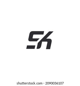 Initial letter SK logo template design