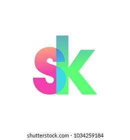 Initial Letter Sk Lowercase Logo Green Stock Vector (Royalty Free ...