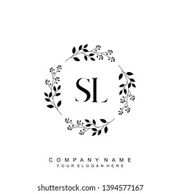 Initial Letter Sl Beautiful Handwriting Logo Stock Vector (Royalty Free ...