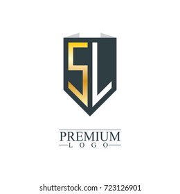 Initial Letter SL Company Design Logo Template