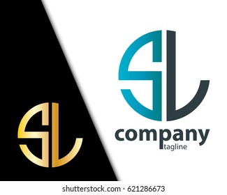 Initial Letter SL With Linked Circle Logo
