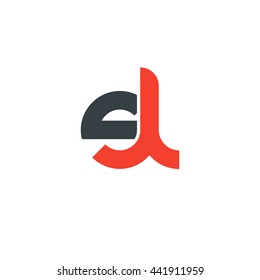 initial letter sl linked round lowercase logo red