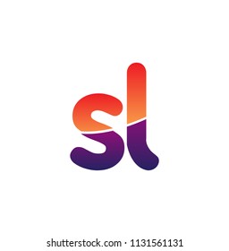 Initial Letter SL Logo Lowercase, colorful logotype Modern and Simple Logo Design.
