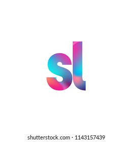 Initial Letter SL Logo Lowercase colorful design, Modern and Simple Logo Design.
