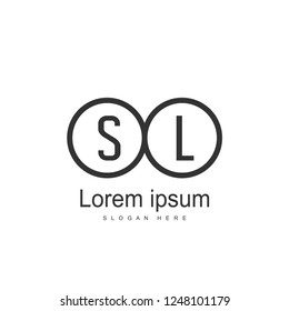 Initial letter SL logo template design. minimal letter logo design