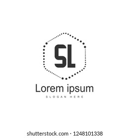 Initial letter SL logo template design. minimal letter logo design