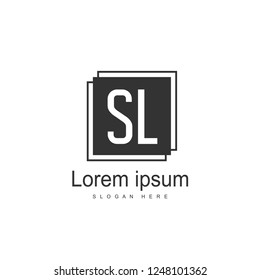 Initial letter SL logo template design. minimal letter logo design