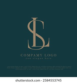 Initial letter SL, LS logo design vector
