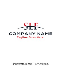 Initial letter SLF, overlapping movement swoosh horizon logo company design inspiration in red and dark blue color vector