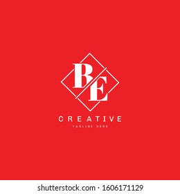 Initial Letter RE Sliced Uppercase Modern Logo Design