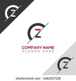 Initial Letter sliced z uppercase modern logo design template elements. red letter Isolated on black white grey background. Suitable for business, consulting group company.