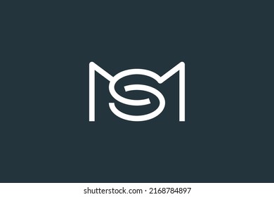 Initial Letter SM Logo Design Vector Template