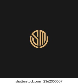 Initial Letter SM Logo Design Vector Template. SM Letter Logo Design
