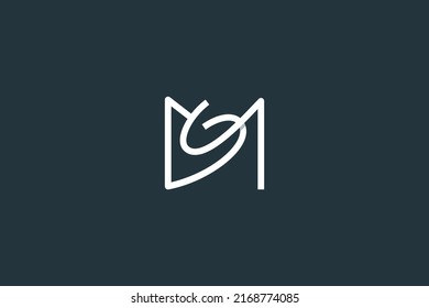 Initial Letter SM Logo or GM Logo Design Vector Template