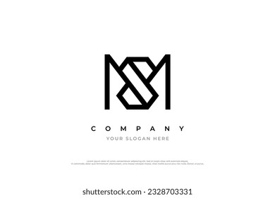 Letra inicial logotipo SM o vector de diseño del logotipo de diamante MS