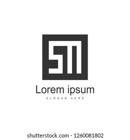 Initial Letter SM Logo Template Vector Design