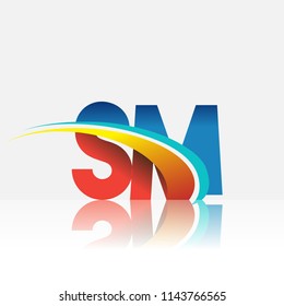 Initial Letter Sm Logotype Company Name Stock Vector (Royalty Free ...