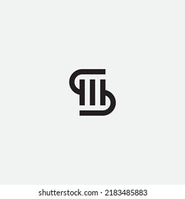 Initial Letter SM Monogram Logo Template.