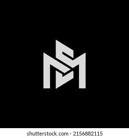 Initial letter SM MS monogram logo template design