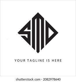 The initial letter smd logo can be used for companies or communities