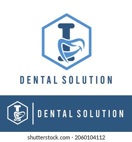 Initial I Letter with Smile for Dental Clinic Business logo Concept. Dentist Orthodontist Health Care Modern Logo Template