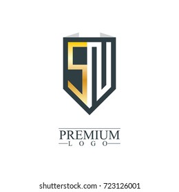 Initial Letter SN Company Design Logo Template