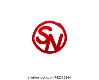 The initial letter SN handwritten logo