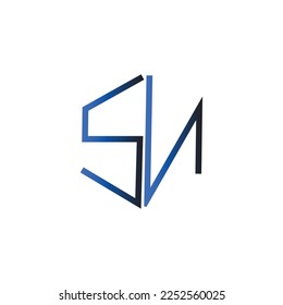 Initial letter SN logo design