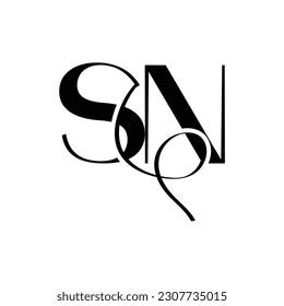 Initial letter SN logo design