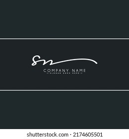 Initialbuchstabe SN Logo - handgeschriebenes Signature-Logo