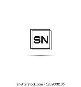 Initial Letter SN Logo Template Design