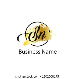 Initial Letter SN Logo Template Design