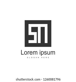 Initial Letter SN Logo Template Vector Design