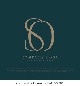 Initial letter SO, OS logo design vector