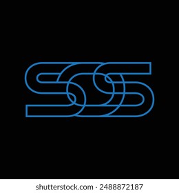 Initial letter SOS logo, square monogram logo vector