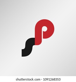 Initial Letter SP Logo Template