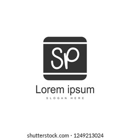 Initial letter SP Logo Template. Minimalist letter logo design