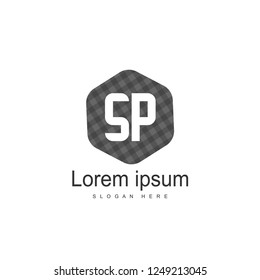 Initial letter SP Logo Template. Minimalist letter logo design